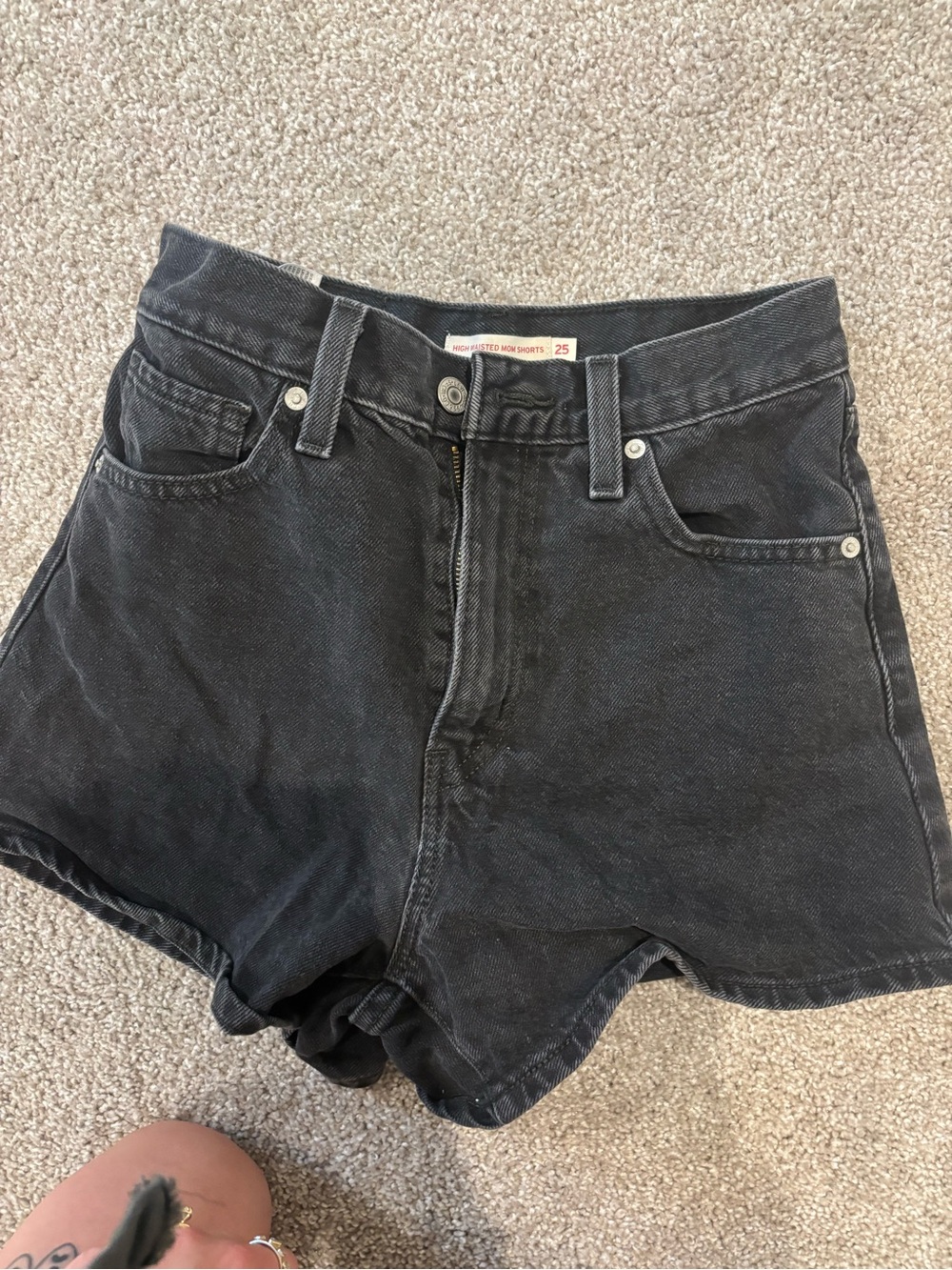 Levi's Black High-Waist Denim Shorts